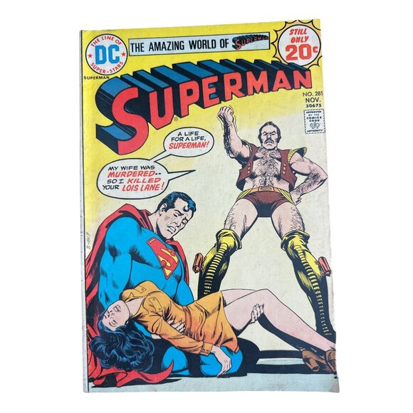 DC Comics Superman Comic Book Volume 36 No. 281 November 1974 Original Vintage - Picture 1 of 4